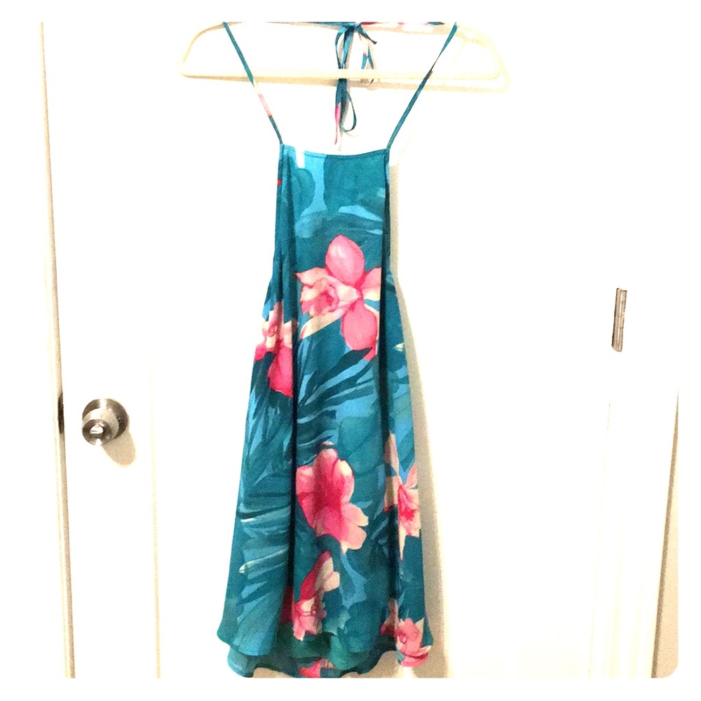 Show Me Your Mumu floral halter backless dress